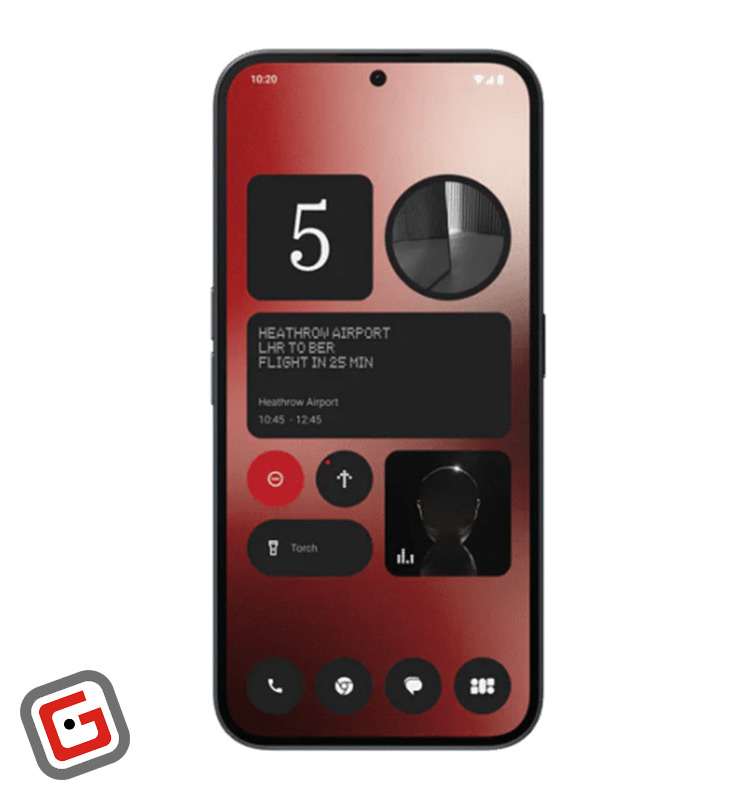 گوشی موبایل ناتینگ مدل Phone 2a 5G  از نمای جلو
