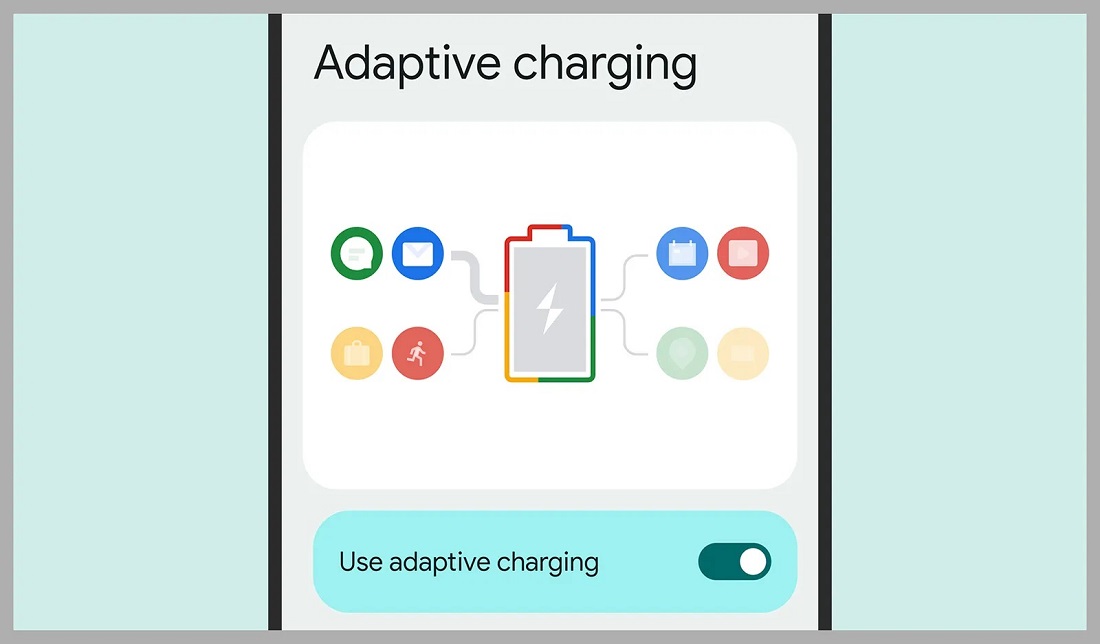 تصویر صفحه Battery در گوگل پیکسل