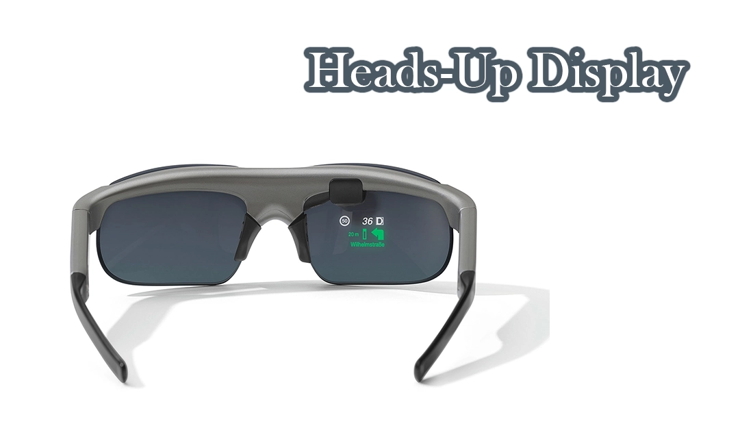 یک عینک هوشمند با نمایشگرهای Heads-Up Display (HUD)