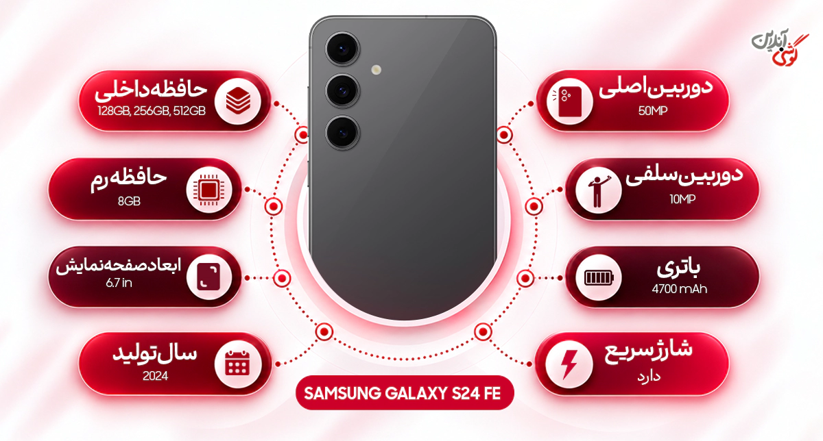 مشخصات گوشی سامسونگ گلکسی S24 FE 5G 