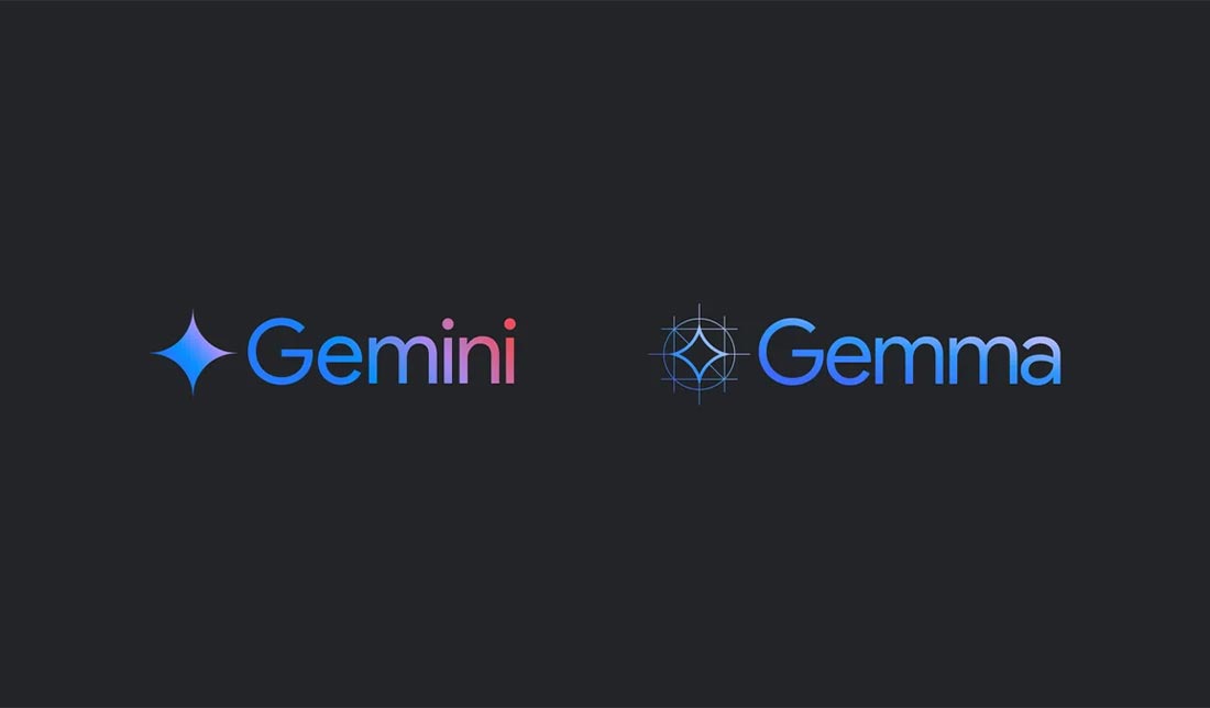تصویری از لوگو جمینی در کنار لوگو Gemini 1.5 Flash AI