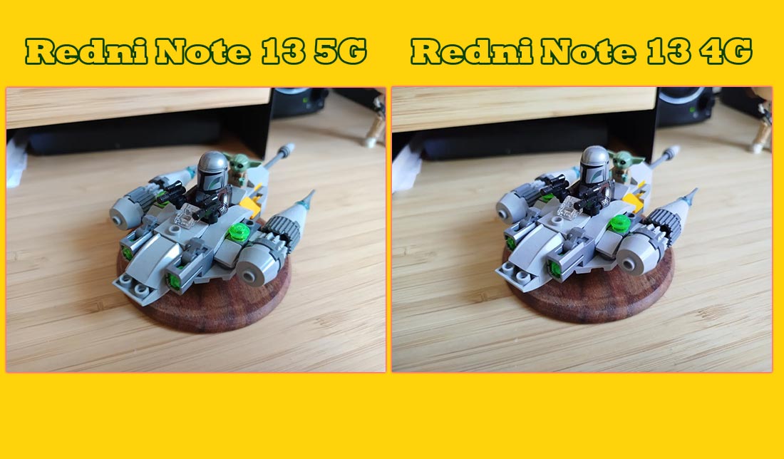 مقایسه دوربین ماکرو گوشی شیائومی ردمی نوت 13 4G و 5G در یک عکس و موقعیت یکسان در کنار هم