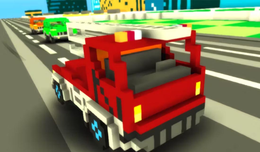 نمایی از بازی Blocky Racer