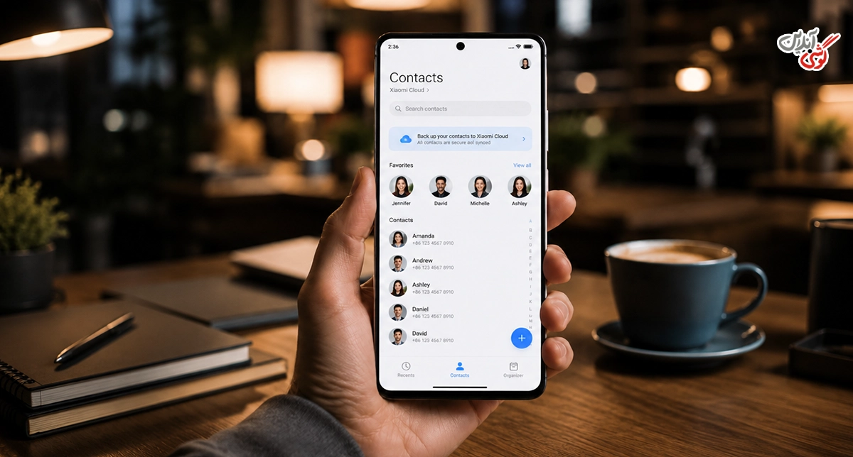 تصویری مرتبط با بخش Contacts در Xiaomi Cloud