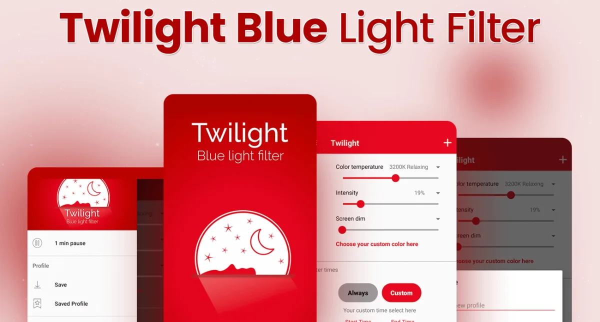 نمایش بخش کاربری برنامه Twilight