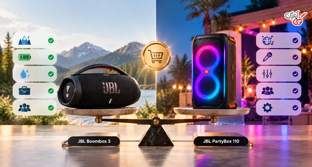 مقایسه ارزش خرید JBL Boombox 3 و PartyBox 110