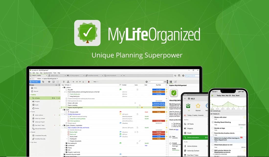 اپلیکیشن MyLifeOrganized (MLO)