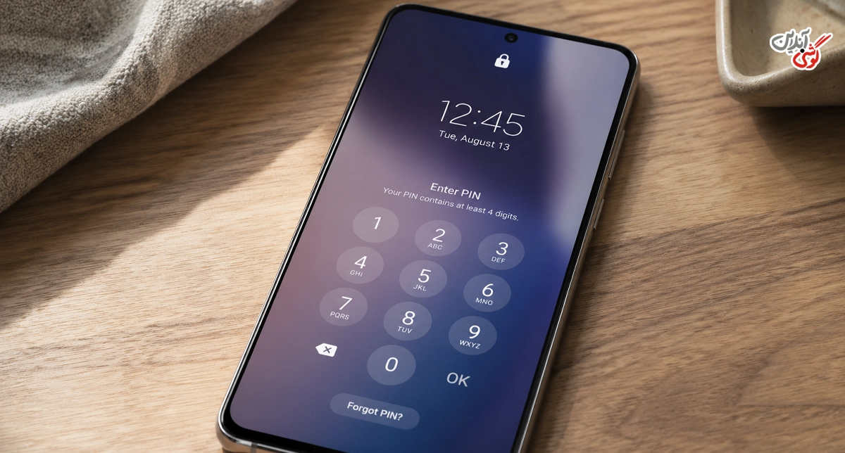 تصویری مرتبط با گزینه Forgot PIN? / پین را فراموش کردهاید؟ در صفحه قفل گوشی سامسونگ