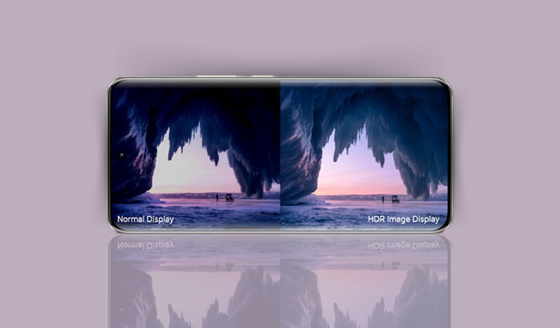 نمایش کیفیت تصویر در دو حالت مختلف روی گوشی موبایل با پنل AMOLED