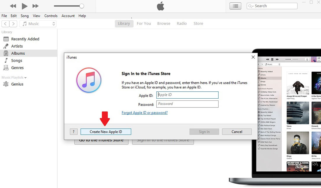 اسکرین‌شات سومین مرحله ساخت اپل آی‌دی از طریق نرم‌افزار iTunes
