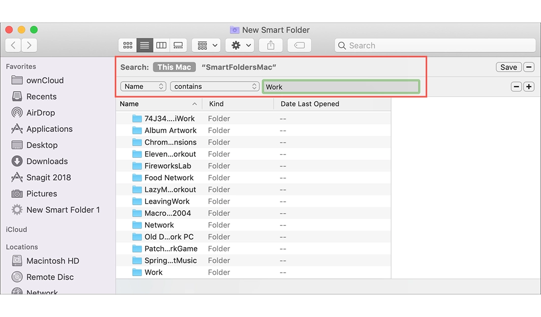 نحوه ایجاد New Smart Folder در سیستم‌عامل مک