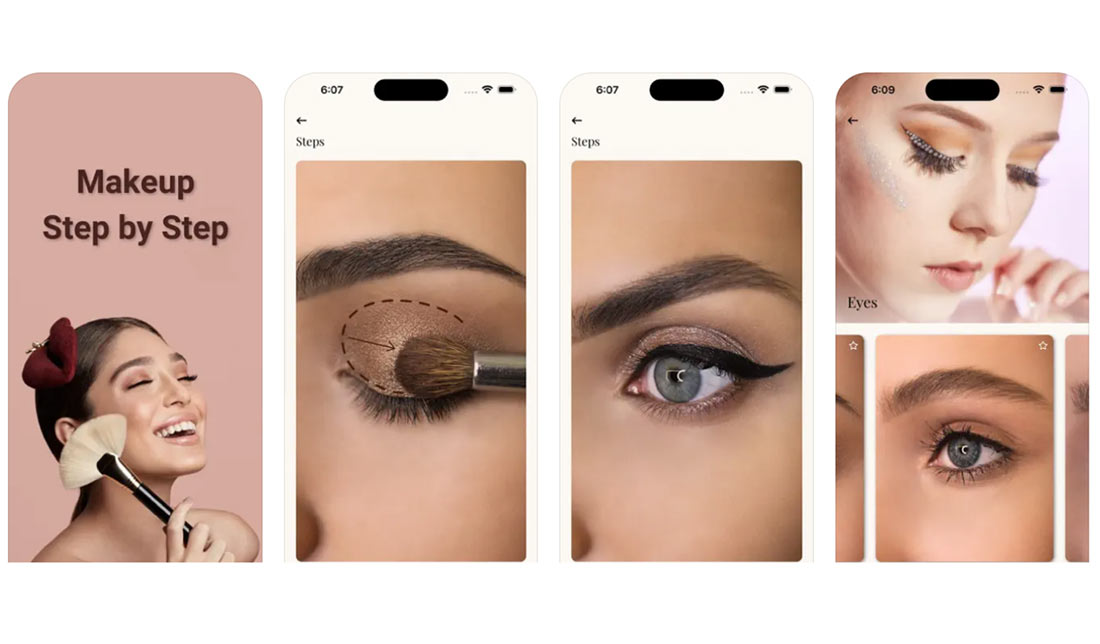آرایش چشم با اپلیکیشن Makeup Tutorial Step by Step برای خانم‌ها