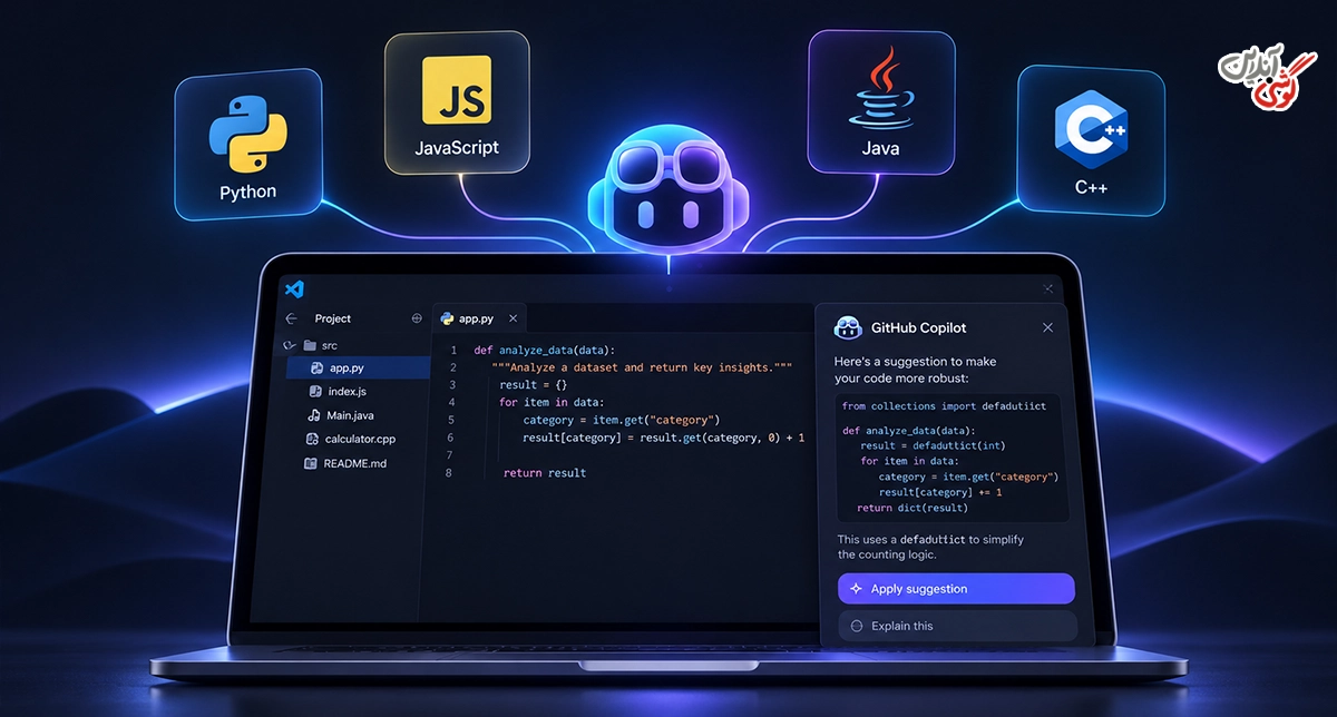 GitHub Copilot از چه زبانهای برنامهنویسی پشتیبانی میکند؟