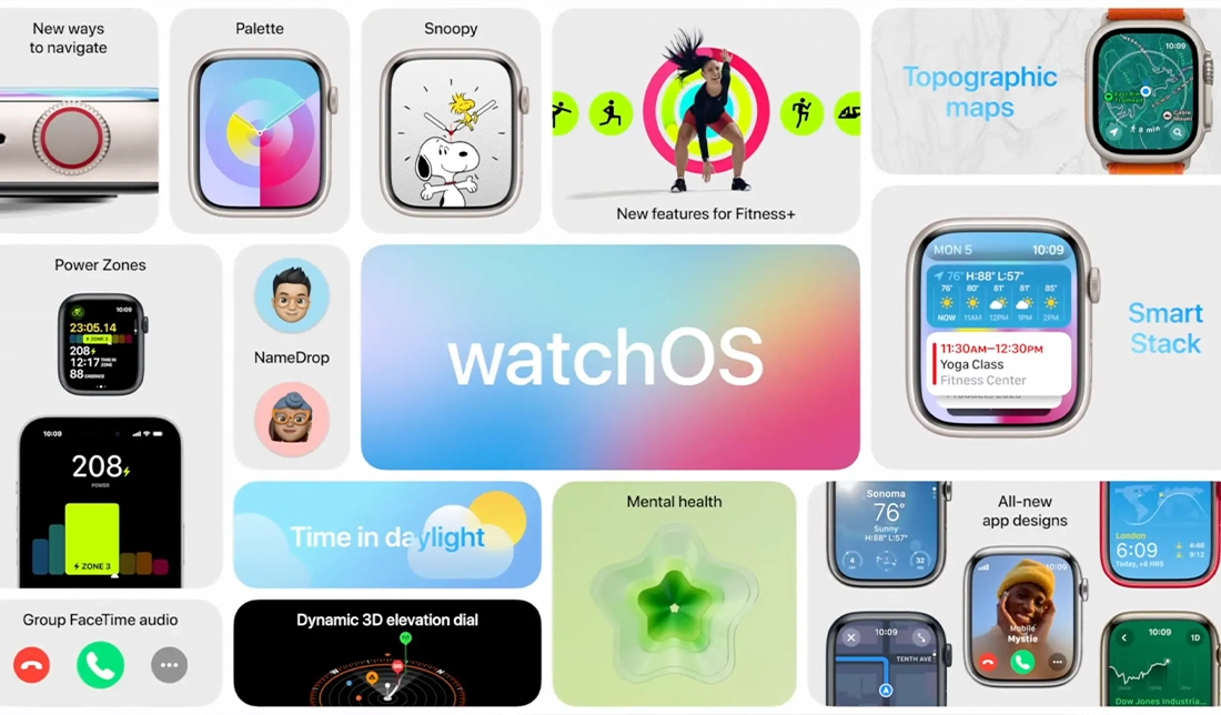 نمایش امکانات و قابلیت‌های watchOS 10