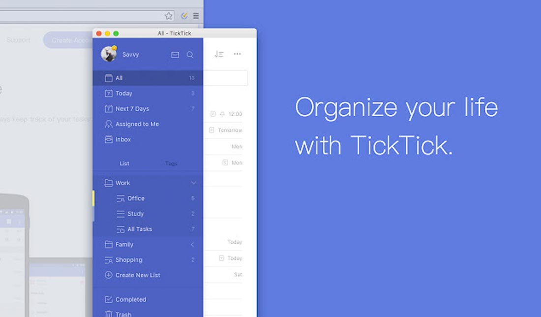 اپلیکیشن‌های برنامه‌ریزی و مدیریت کارها TickTick