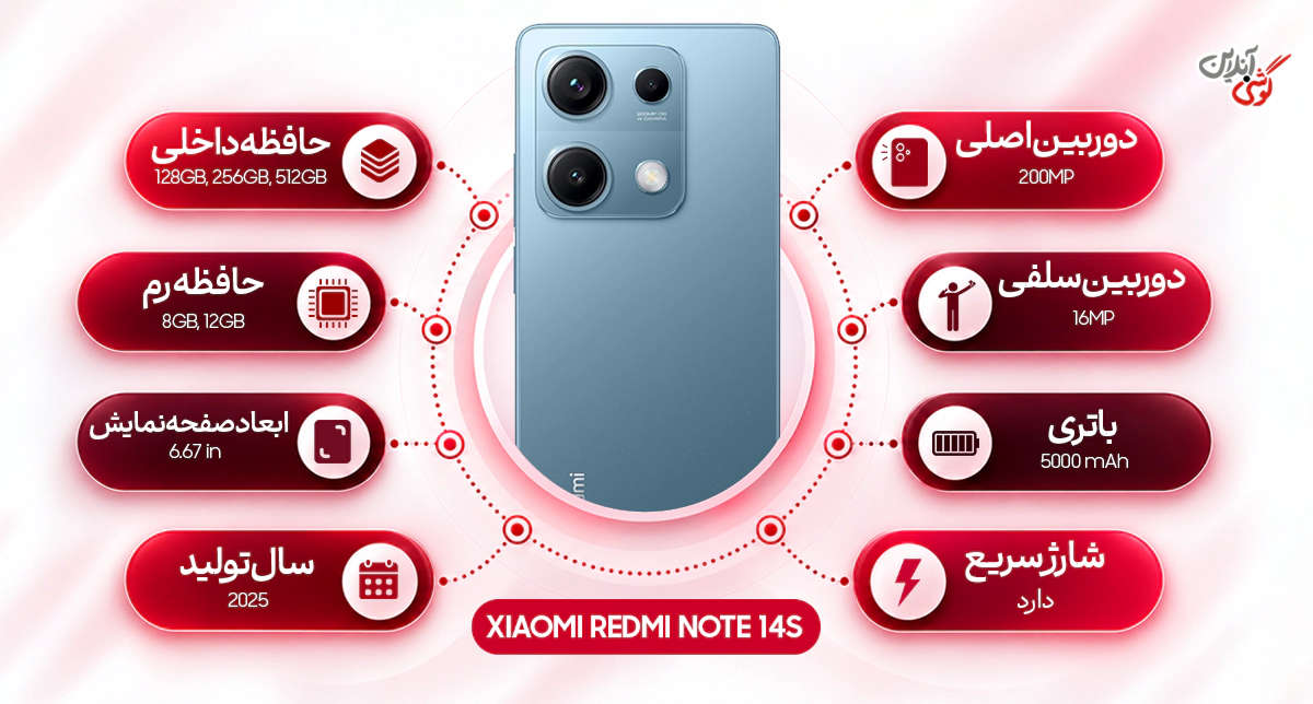 نقد و بررسی گوشی موبایل شیائومی مدل ردمی نوت 14S 4G ظرفیت 128 گیگابایت و رم 8 گیگابایت