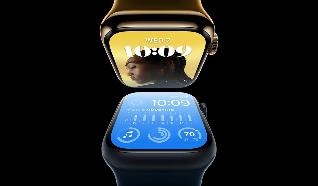 تصویر نمایشگر ساعت هوشمند اپل واچ سری 8