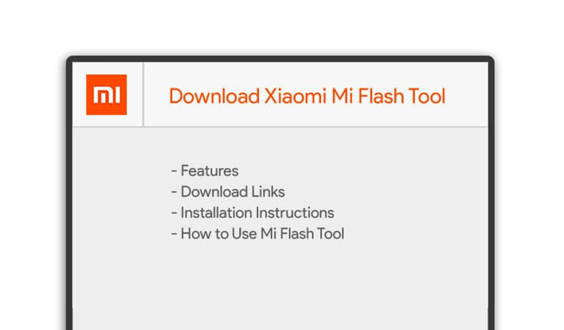 نمایش صفحه نصب برنامه  Mi Flash Tool روی کامپیوتر