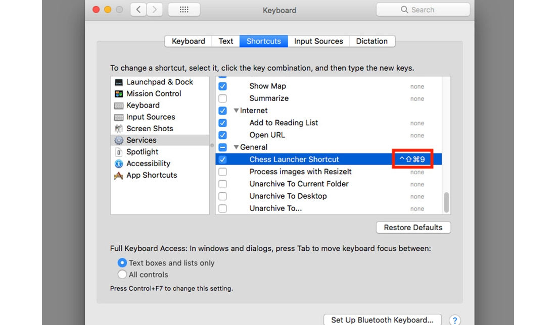 آموزش بخش System Preferences > Keyboard > Shortcuts در سیستم‌عامل مک