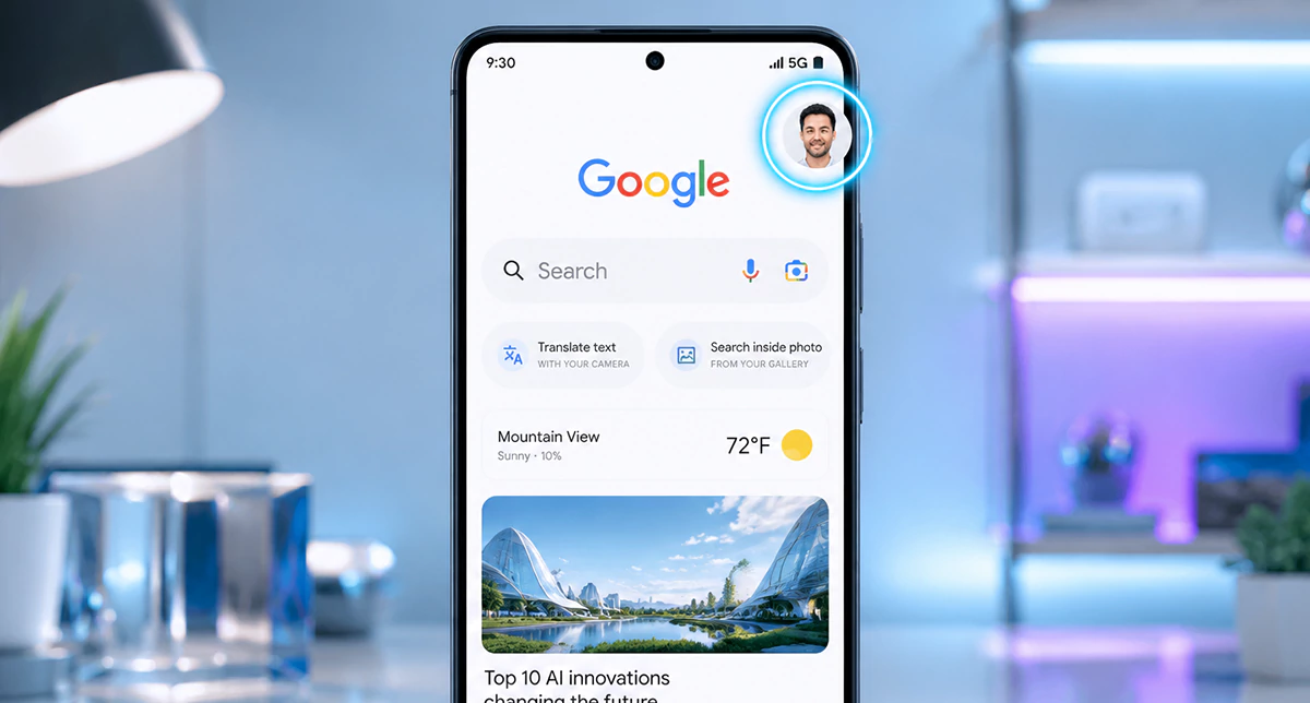 راه دوم: دسترسی مستقیم از اپلیکیشن Google