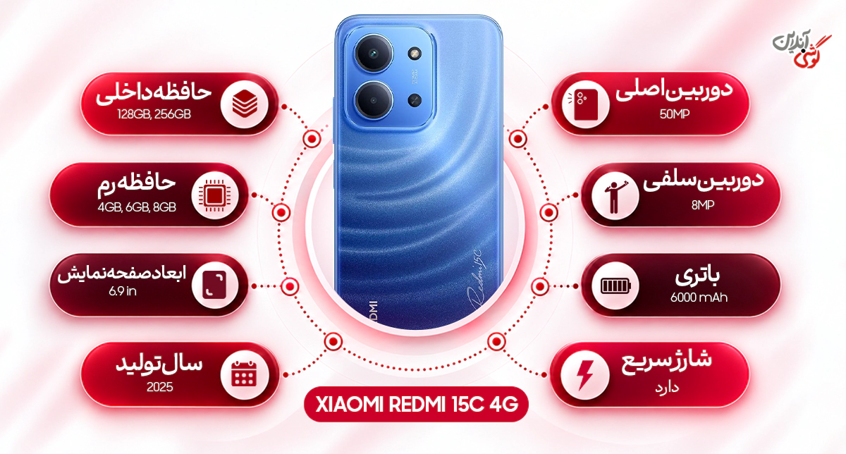 نقد و بررسی گوشی شیائومی Redmi 15C 4G ظرفیت 256 گیگابایت و رم 8 گیگابایت رجیسترشده