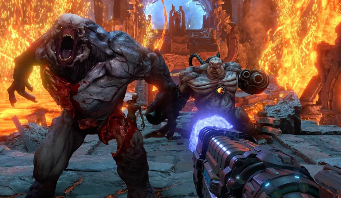 صحنه‌ای از بازی DOOM Eternal