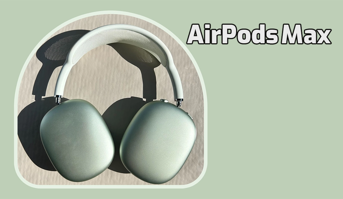 نمایش هدفون اپل AirPods Max در رنگ سبز