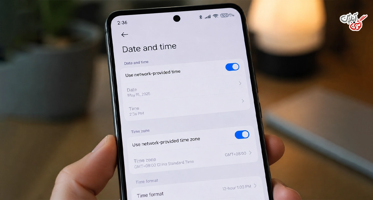 تصویری مرتبط با تنظیمات تاریخ و ساعت در گوشی شیائومی با رابط کاربری MIUI ، گزینه Use network-provided time