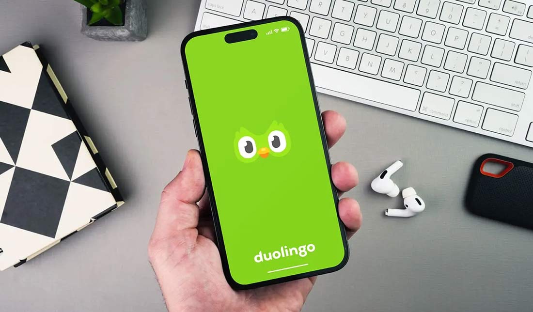 اپلیکیشن Duolingo در گوشی آیفون