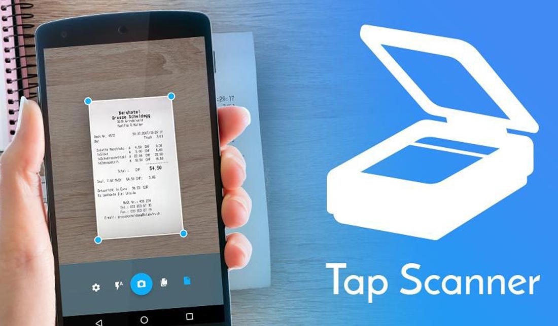 اسکن مدارک توسط اپلیکیشن Tap scanner