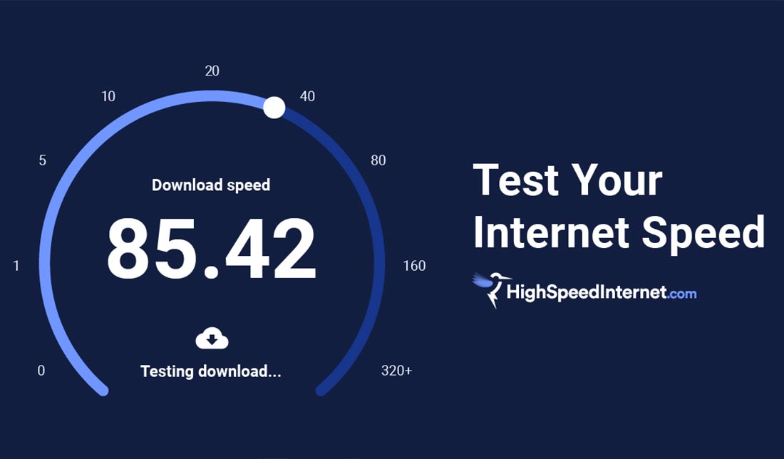 تصویری نمایشی از برنامه Internet Speed Test