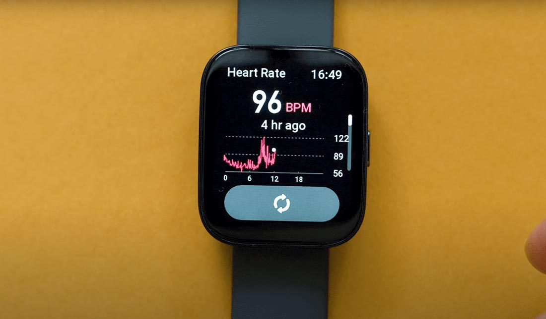 نمایش اطلاعات ضربان قلب و اکسیژن خون در ساعت هوشمند Amazfit BIP 5