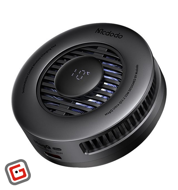 شارژر بی‌سیم مغناطیسی مک دودو مدل CH-8410 توان ۲۵ وات با فن خنک‌کننده