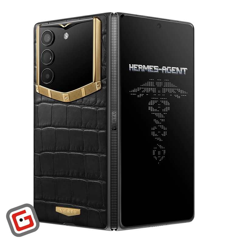 گوشی موبایل ورتو مدل AlphaFold Bespoke Alligator Skin Gold IV ظرفیت 1 ترابایت و رم 16 گیگابایت