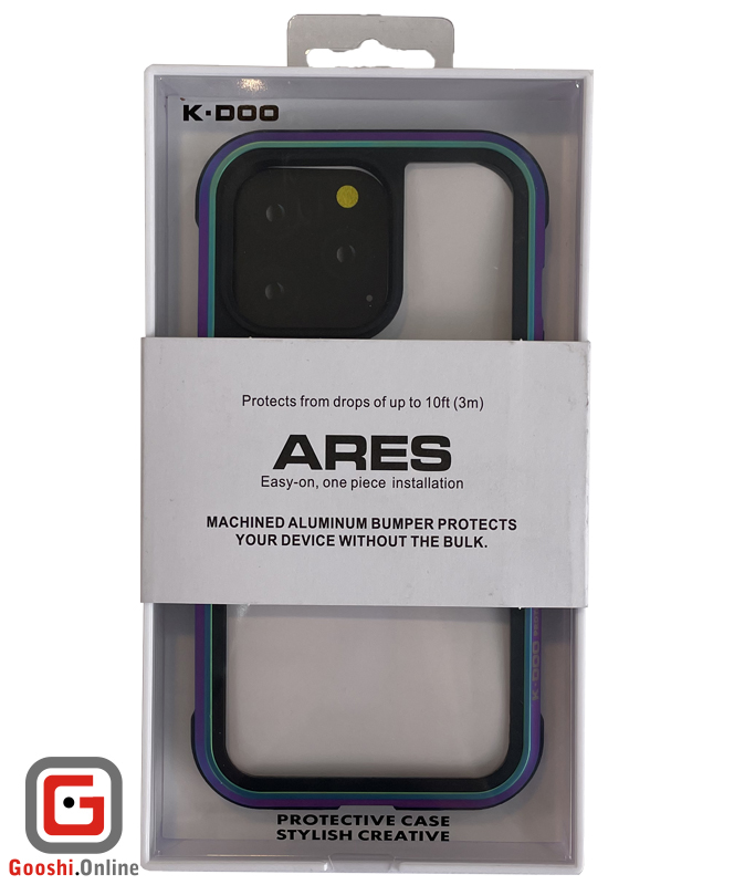 گارد کادوو مدل Ares مناسب گوشی موبایل اپل مدل iphone 13 pro max رنگ آبی بنفش