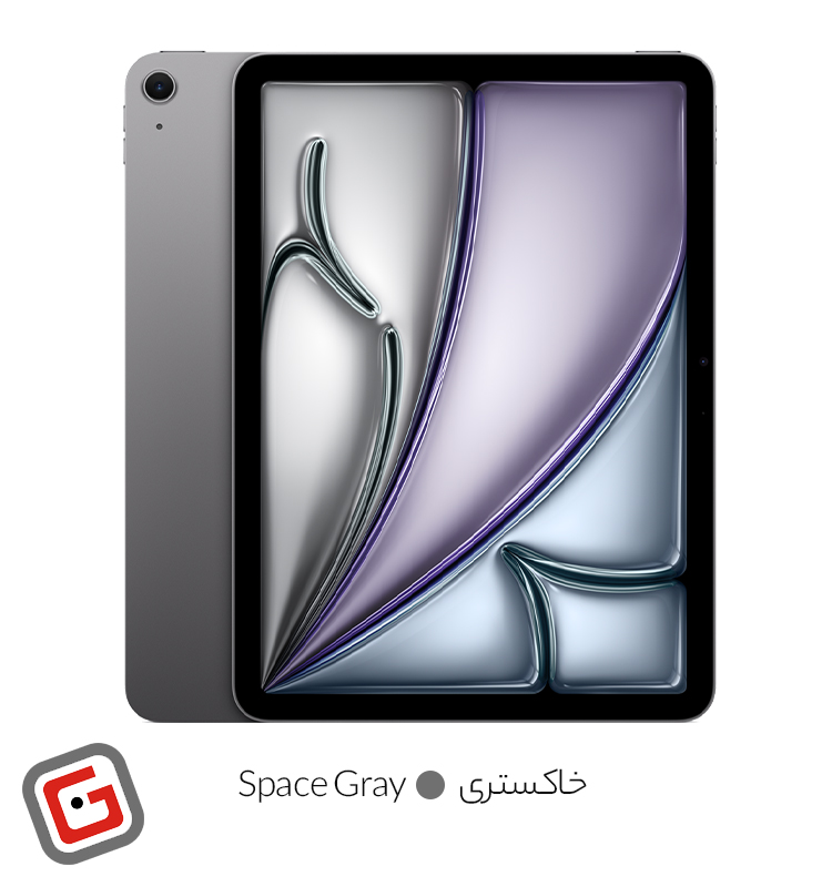 تبلت 11 اینچی اپل مدل Apple iPad Air 6 2024  رنگ خاکستری پنل جلو وپشت