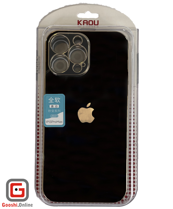 کاور کائو مناسب گوشی موبایل اپل مدل iphone 13 pro max رنگ مشکی از نمای داخل جعبه