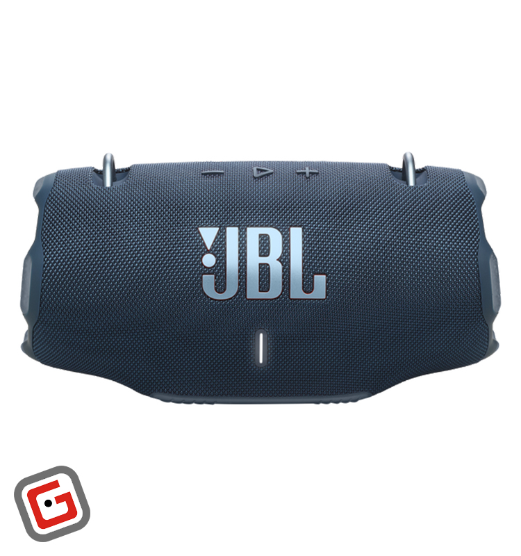 اسپیکر بلوتوثی جی‌بی‌ال مدل JBL Xtreme 4 رنگ سرمه‌ای نمای رو‌به‌رو