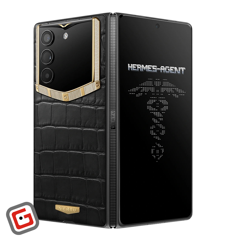 گوشی موبایل ورتو مدل AlphaFold Bespoke Alligator Skin Gold & Diamond ظرفیت 1 ترابایت و رم 16 گیگابایت