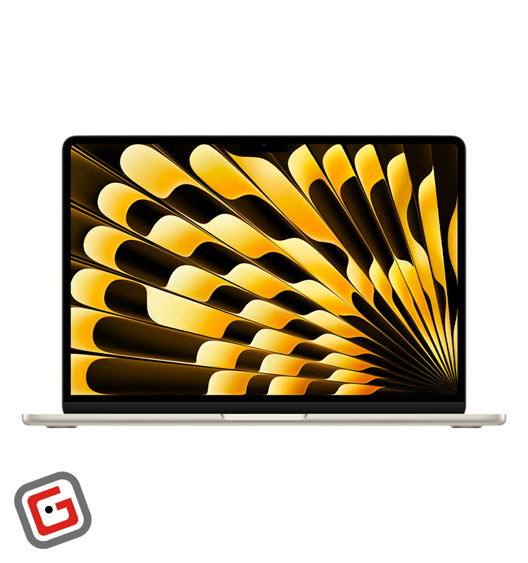لپ تاپ 13.6 اینچی اپل مدل MacBook Air MRXU3 2024 از نمای روبه‌رو