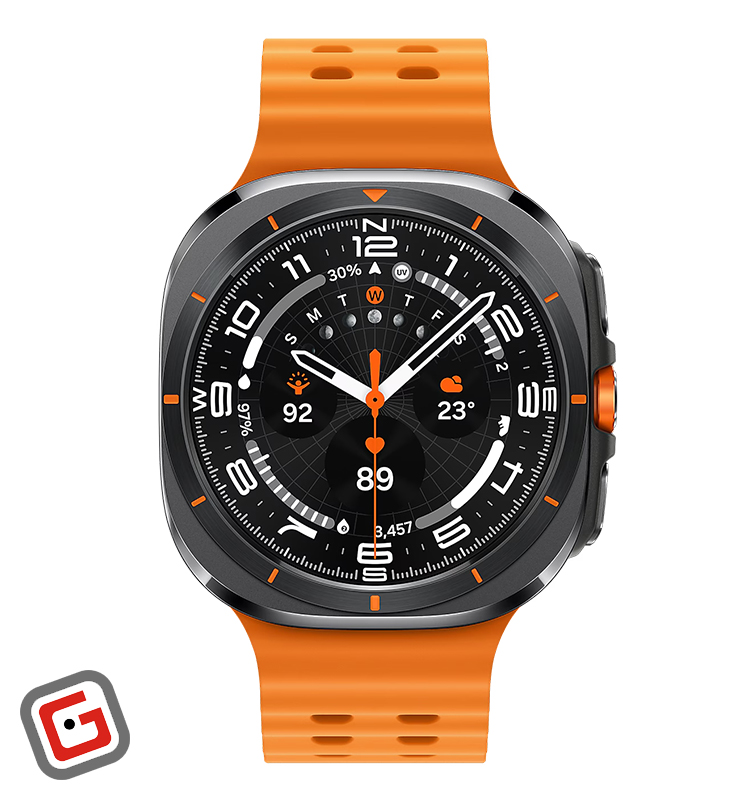 ساعت هوشمند سامسونگ مدل Galaxy Watch Ultra 47mm رنگ نارنجی نمای رو‌به‌رو