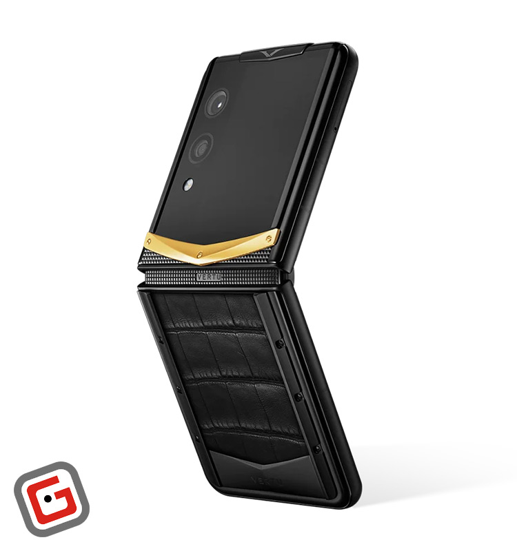 گوشی تاشو ورتو مدل Quantum Flip Alligator Gold V Iron Black ظرفیت 1 ترابایت رم 16 گیگابایت
