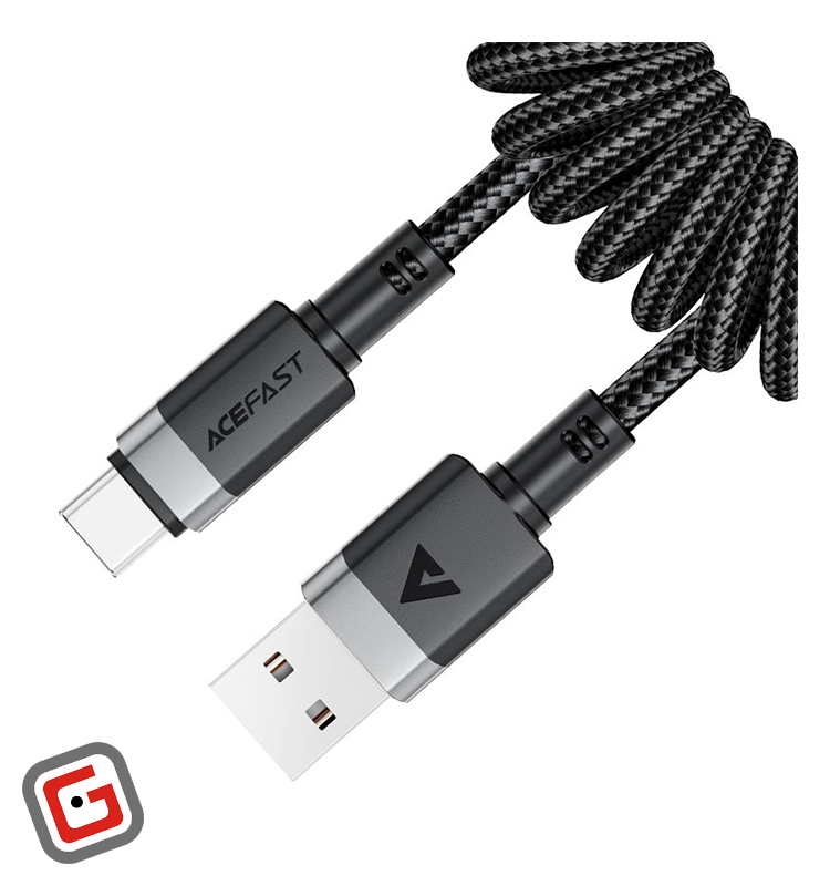 کابل شارژ فنری USB-A به USB-C ایس فست مدل C14-04