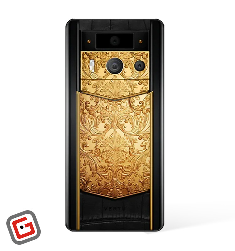 گوشی موبایل ورتو مدل Metavertu Max Alligator Floral Engraved Gold Back ظرفیت 1 ترابایت رم 12 گیگابایت