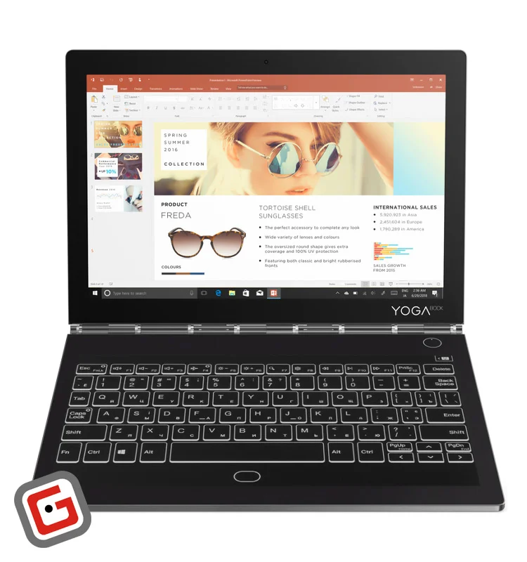 تبلت لنوو مدل YogaBook C930 YB-J912F ظرفیت 256 گیگابایت رم 4 گیگ
