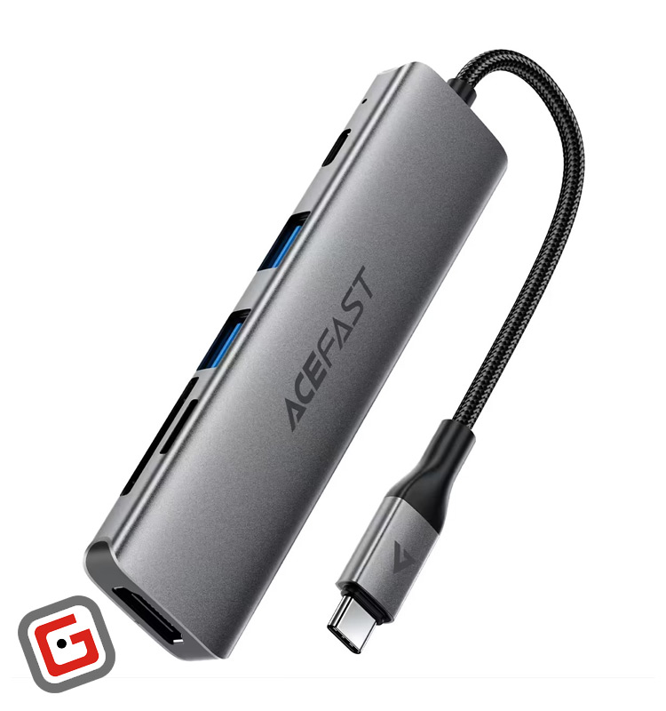 هاب 6 پورت USB-C ایس فست مدل J18 با توان شارژ ۹۰ وات