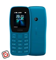 گوشی موبایل نوکیا مدل 110 سری 2022 رنگ فیروزه‌ای نمای پشت و جلو