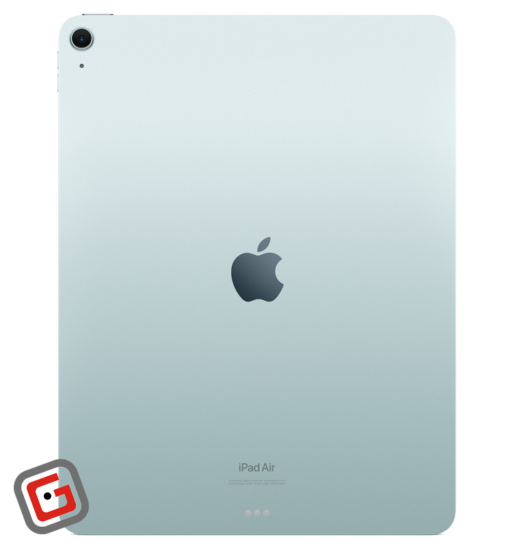 تبلت 13 اینچی اپل مدل Apple iPad Air 6 2024 WIFI رنگ آبی از نمای پنل پشت
